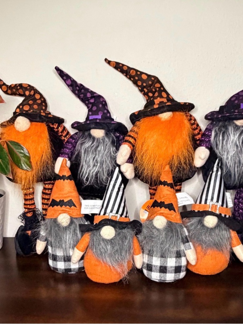 10 Peice Halloween Gnome Set decor